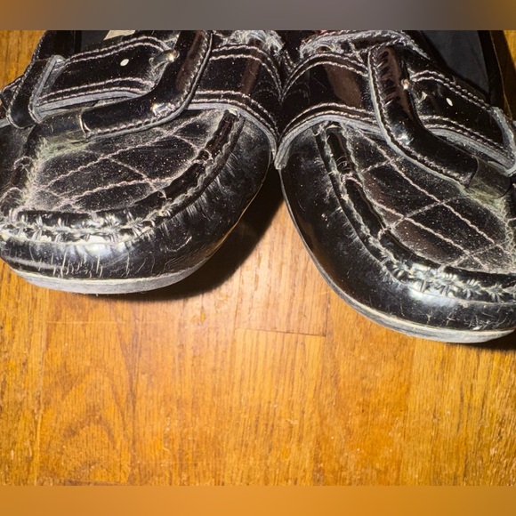 Burberry Buckle Strap Patent Leather Loafers - Picture 11 of 12